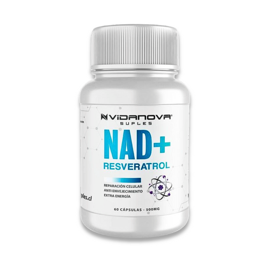 NAD+ Resveratrol 500mg, 60 Capsulas, Original